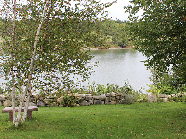 The lake at Charlotte Rhoades Park Butterfly Garden